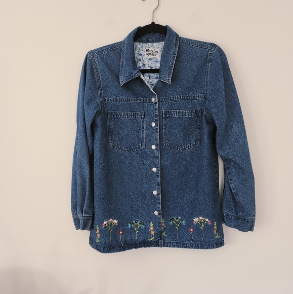 Denim Embroderd Jacket - Picture 2 of 6